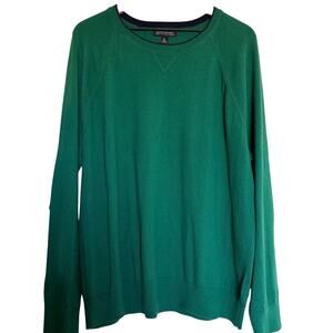 VTG Banana Republic Kelly Green Cashmere blend Sweater Mens XL Oldmoney
